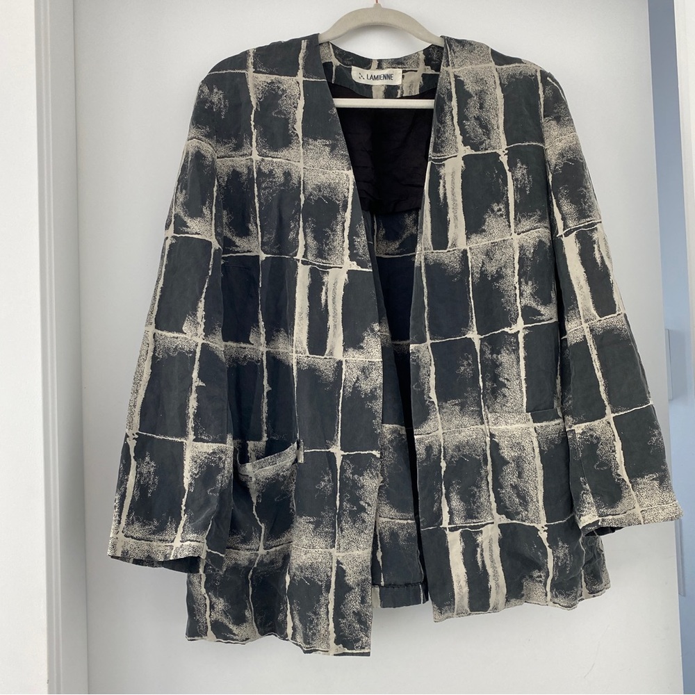 100% vintage silk blazer